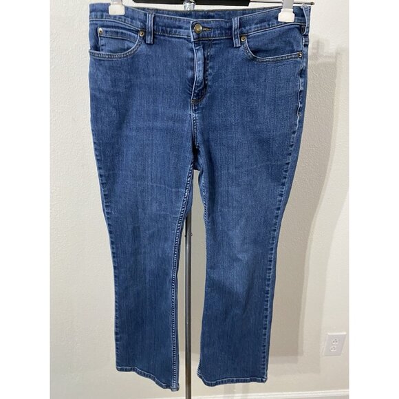 Deluth Trading Womens 34X26.5  Jeans MidRise Blue Stretch - Picture 1 of 9